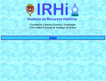 Tablet Screenshot of irh-fce.unse.edu.ar